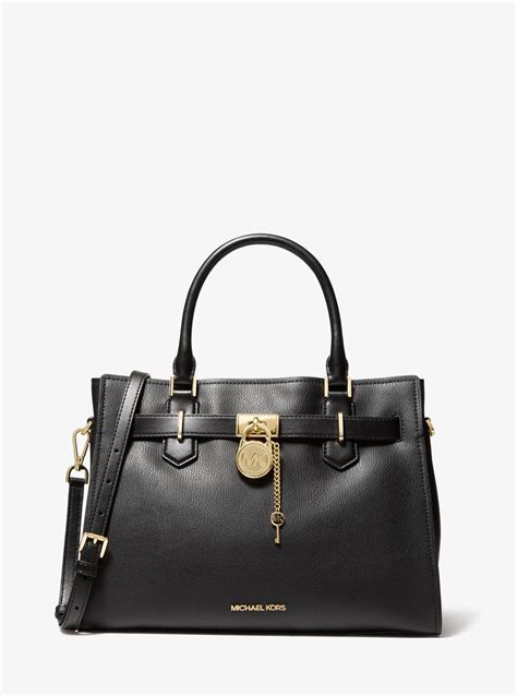 michael kors hamilton sign leather crossbody|Hamilton Medium Leather Satchel .